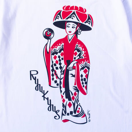 LINX｜LINX × Kads MIIDA-HANAGASA TEE / WHITE&RED