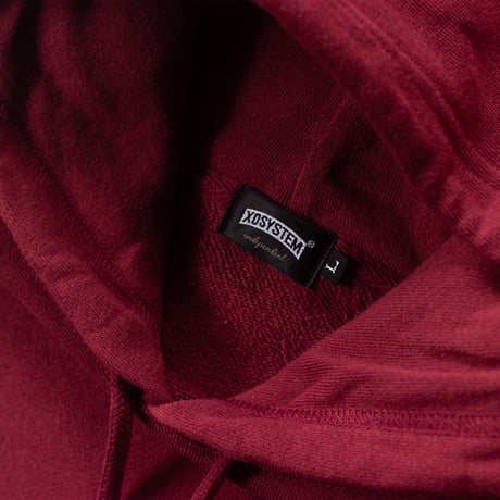 XOSYSTEM｜XO COLLEGE ARCH LOGO 8.8oz SWEAT PARKA