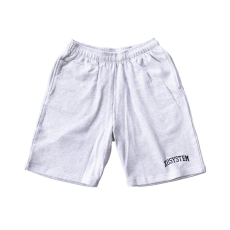 XOSYSTEM｜XO COLLEGE ARCH LOGO SWEAT SHORTS