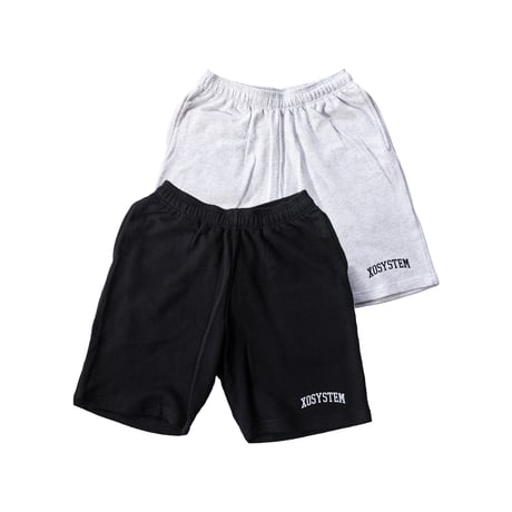 XOSYSTEM｜XO COLLEGE ARCH LOGO SWEAT SHORTS