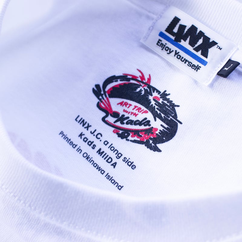 LINX｜LINX × Kads MIIDA-HANAGASA TEE / WHITE&RED