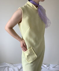 70's~80's Striped sleeveless dress