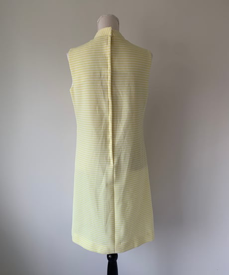 70's~80's Striped sleeveless dress
