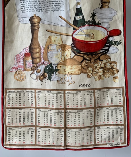 1986 Fabric calendar