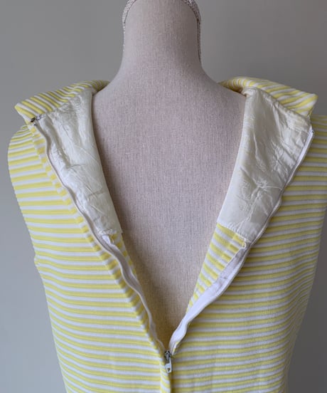 70's~80's Striped sleeveless dress