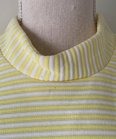 70's~80's Striped sleeveless dress