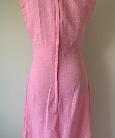70's Ruffled sleeveless maxi dress