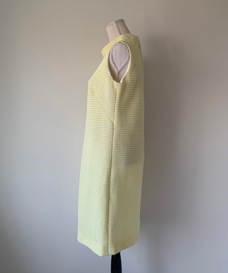 70's~80's Striped sleeveless dress