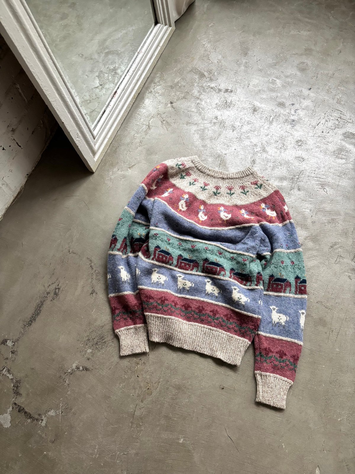 90's《Eddie Bauer》artistic animal farm design kn...