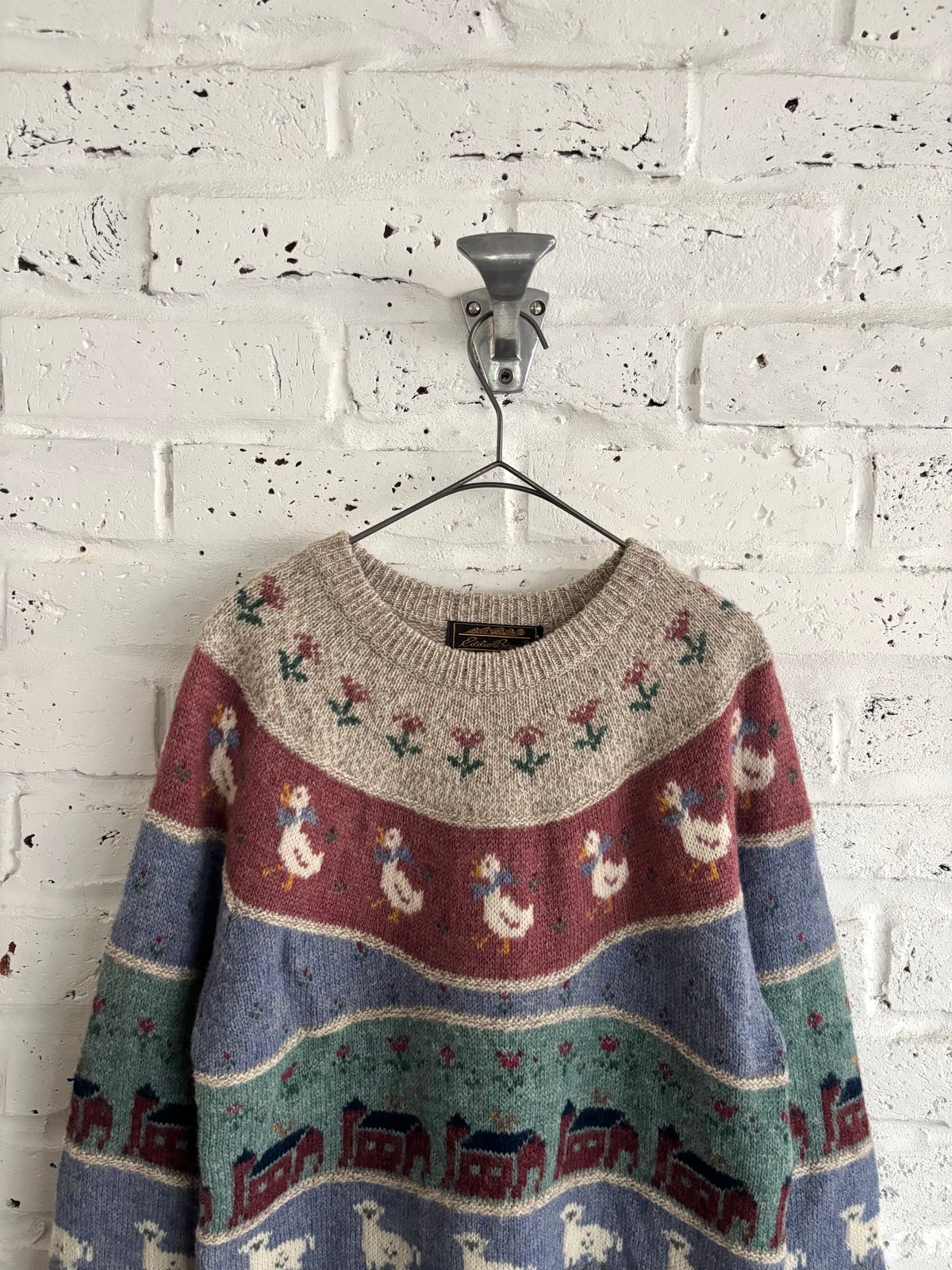 90's《Eddie Bauer》artistic animal farm design kn...