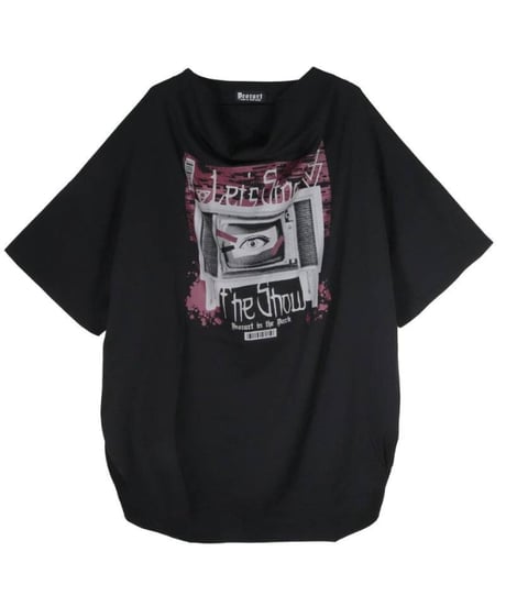 Deorart DRT2893 モンスターサイズ ドレープ・チュニック Tシャツ [Retro TV]