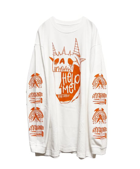 kyogudrddd　LONG SLEEVE（WHITE✖ORANGE）