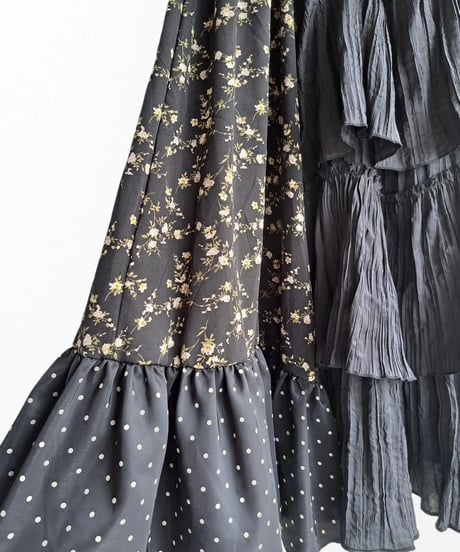 mother's made　509602　dot×花柄スカート