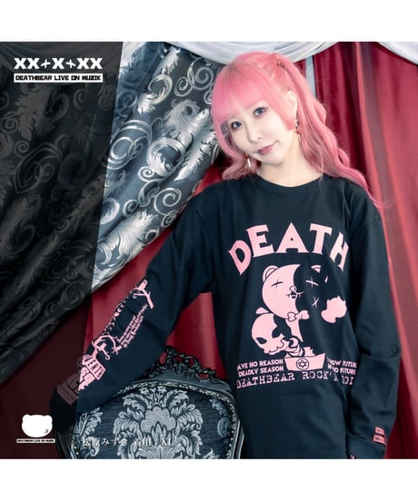 DEATHBEAR/デスベア　【DEATH 7th】Long Sleeve T-SHIRTS【Seventh Resonance】(BLACK)