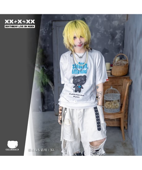 DEATHBEAR/デスベア　【SugarGrim】SHINE ON, Little Rebel （WHITE×SAXBLUE）