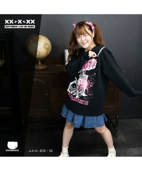 DEATHBEAR/デスベア　【TURN UP THE GAIN】ZIP Long Sleeve T-SHIRTS（FANCY PINK）