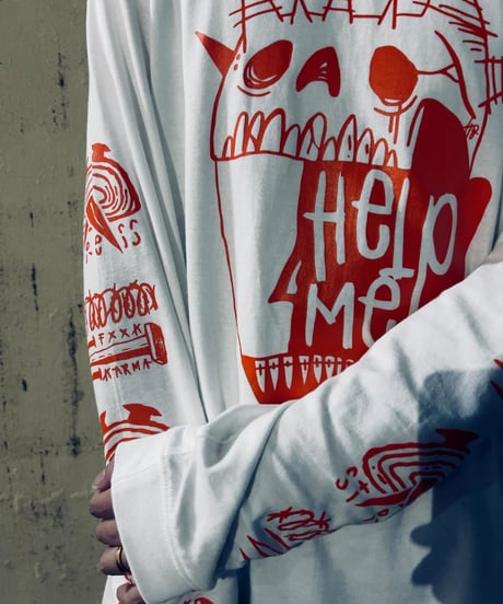 kyogudrddd　LONG SLEEVE（WHITE✖ORANGE）