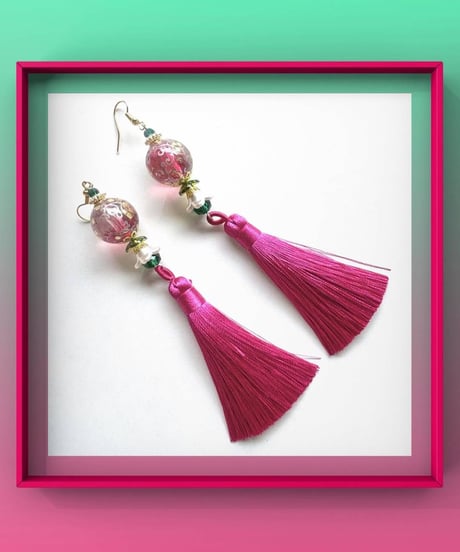 mignardises m4-2 シノワズリピアス（PINK）