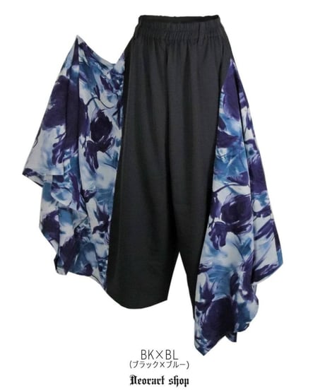 Deorart DRT2890 Grunge Rose ハカマ風 切替ワイドパンツ