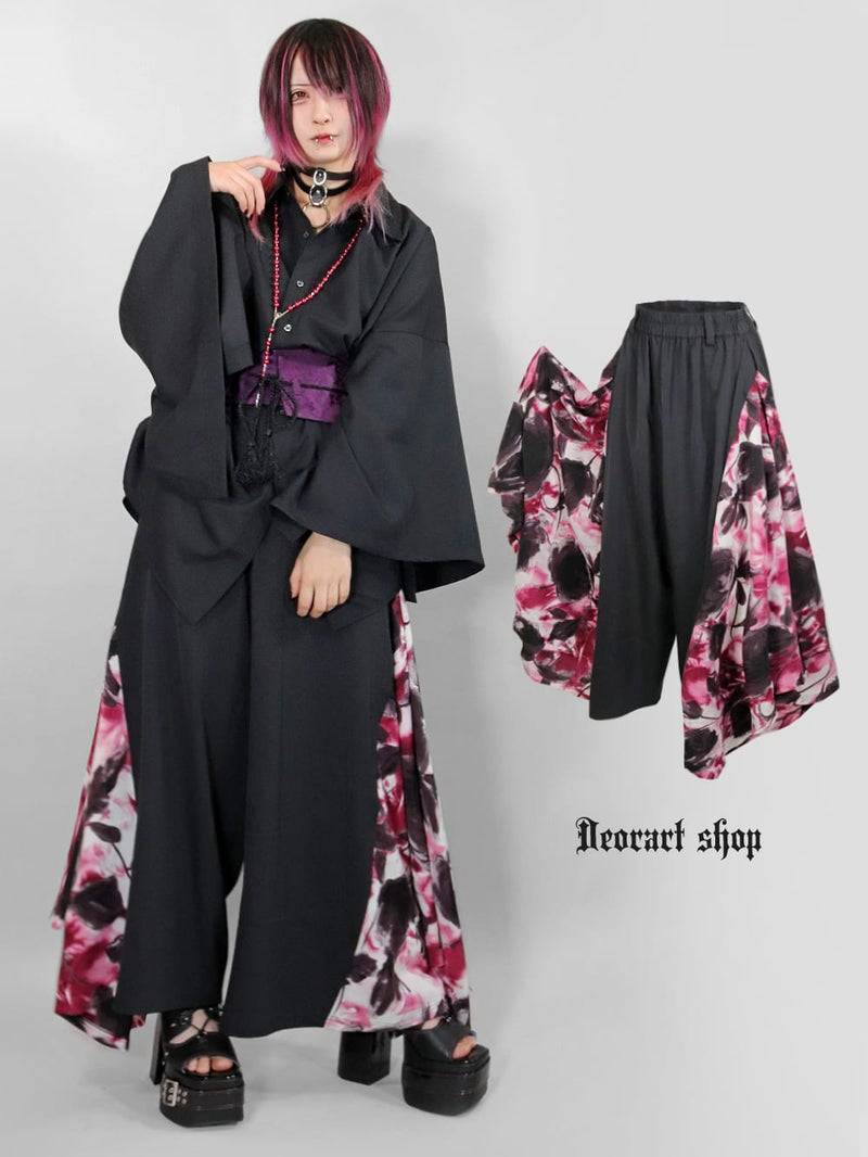 Deorart DRT2889set Grunge Rose 浴衣セットアップ（BLACK×