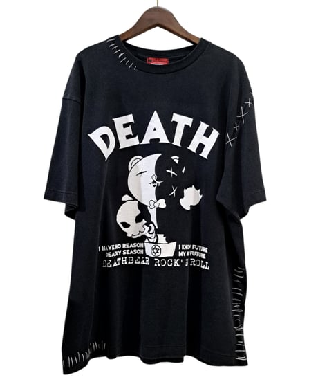 DEATHBEAR/デスベア　【DEATH】stitch custom T-SHIRTS