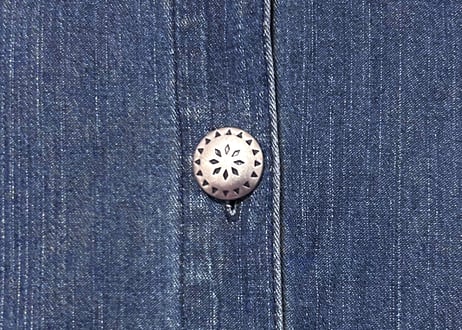 刺繍 デニム シャツ ジャケット ライト アウター 長袖 ヨーロッパ ヴィンテージ 刺繍 カントリー チロル レトロ おしゃれ かわいい 古着/club723 クラブ723(N839)