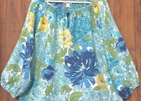 花柄 トップス チュニック リネン カラフル レトロ カントリー おしゃれ 個性的 かわいい USA ヴィンテージ used vintage 古着/club723 クラブ723(N821)