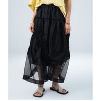 <予約商品>　[TA-BUM0013] "BUMPY" SHEER ASYMMETRIC SKIRT