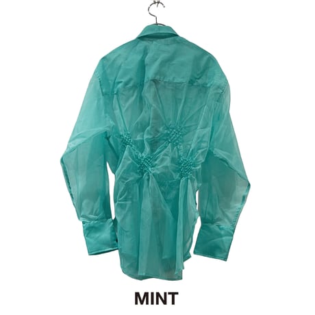 <予約商品>　[TA-BUM0012] "BUMPY" SHEER ASYMMETRIC SHIRT