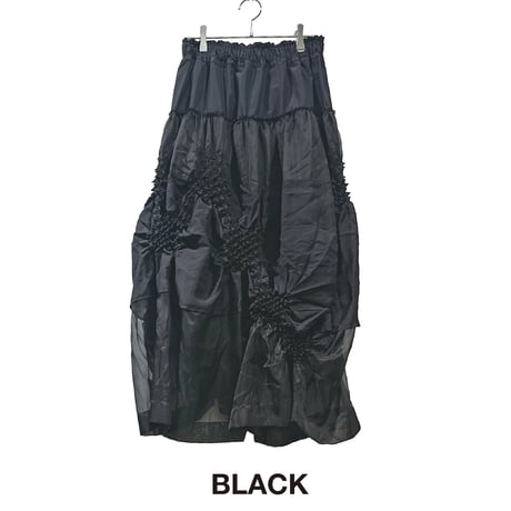 <予約商品>　[TA-BUM0013] "BUMPY" SHEER ASYMMETRIC SKIRT