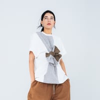 <予約商品>　[TA-TP0055]FUZZY STRIPE LAYERED T-SHIRT