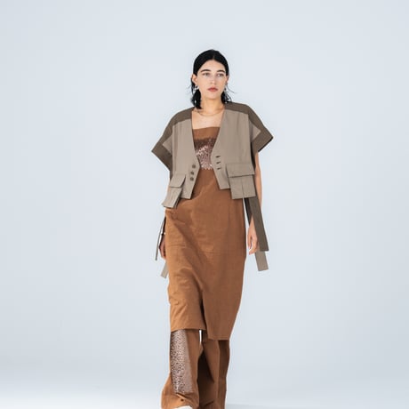 <予約商品>　[TA-PT0048] SEQUIN EMBROIDERY WIDE TROUSER