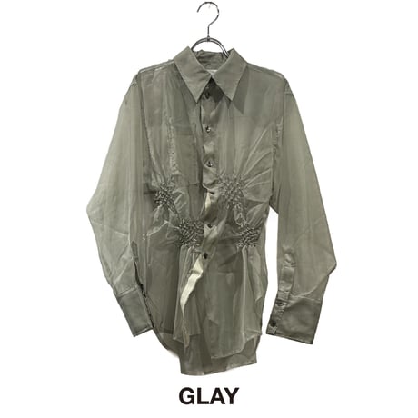 <予約商品>　[TA-BUM0012] "BUMPY" SHEER ASYMMETRIC SHIRT