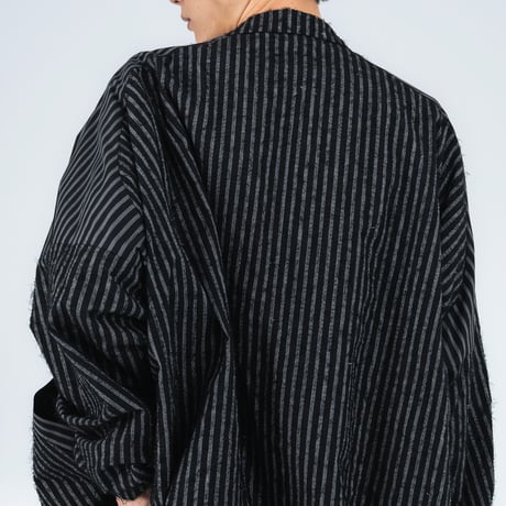 <予約商品>　[TA-TP0054] FUZZY STRIPE OVERSIZED BLOUSON
