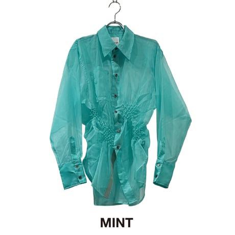 <予約商品>　[TA-BUM0012] "BUMPY" SHEER ASYMMETRIC SHIRT