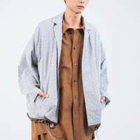 <予約商品>　[TA-TP0054] FUZZY STRIPE OVERSIZED BLOUSON