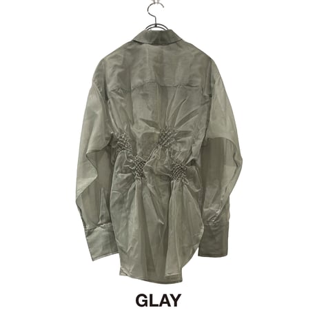<予約商品>　[TA-BUM0012] "BUMPY" SHEER ASYMMETRIC SHIRT