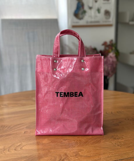 TEMBEA PAPER TOTE SMALL GINGHAM CHECK