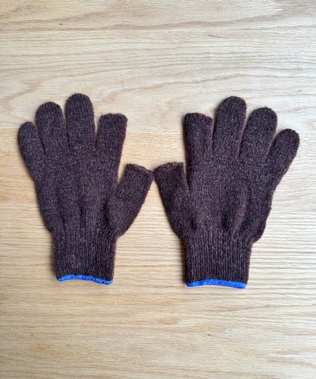 TEMBEA/2FINGERLESS GUNTE (BROWN-LAVENDER)