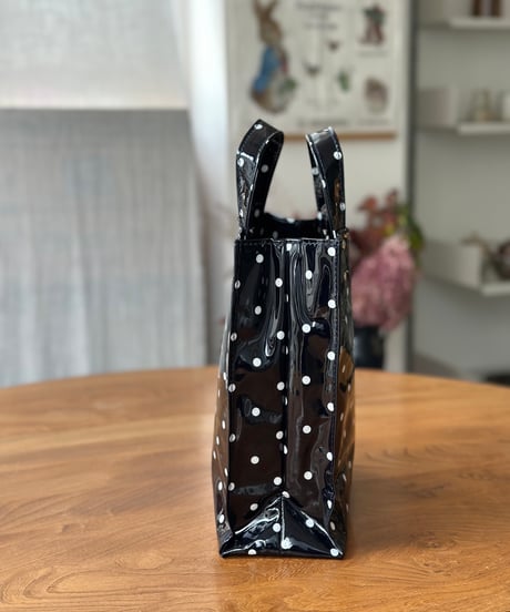 TEMBEA PAPER TOTE SMALL BLACK DOT
