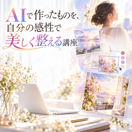AIで作ったものを、自分の感性で美しく整える講座【予定】
