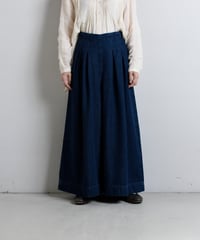 TOAST / Indigo Denim Pull On Cropped Trousers