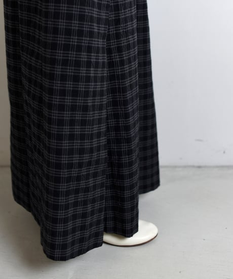 TOAST / Check Cotton Wool Apron Dress