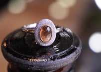 Aube　アイオライトサンストーン　ｋ18YG×SILVERリング (BR
