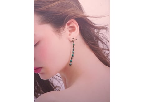 アマゾナイト、ゴールドヘマタイト　ピアス
