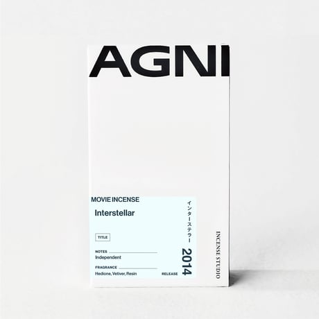 " AGNI TOKYO " Incense - Interstellar / インターステラー