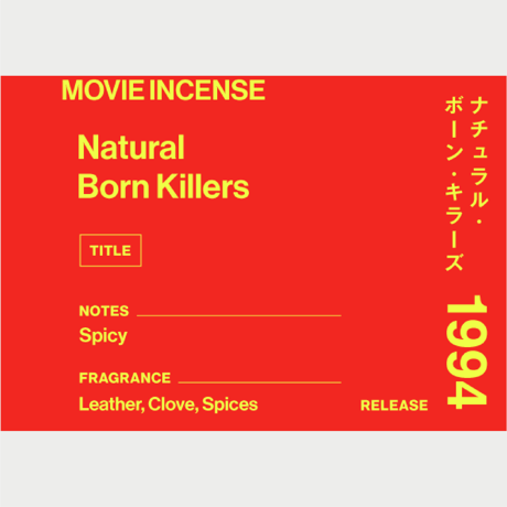 " AGNI TOKYO " Incense - Natural Born Killers / ナチュラル・ボーン・キラーズ