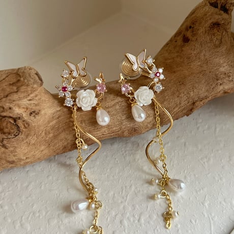 Fleur et Papillonピアス/イヤリング