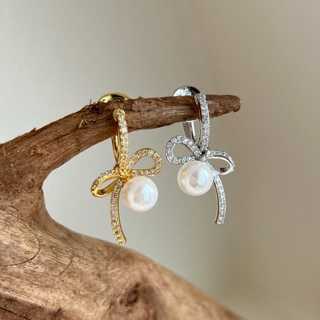 Grace Ribbonピアス/イヤリング