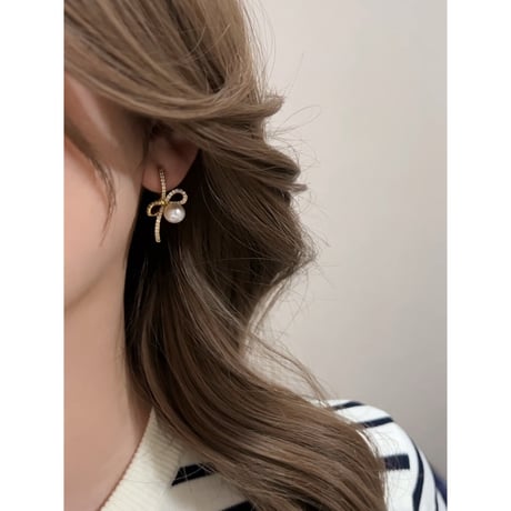 Grace Ribbonピアス/イヤリング